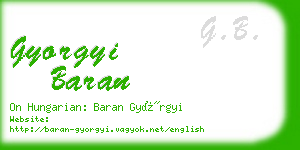 gyorgyi baran business card